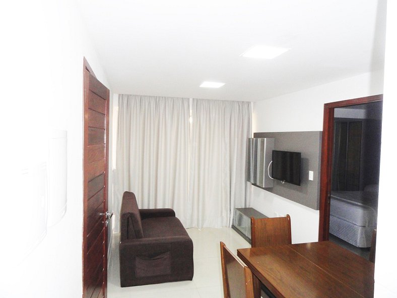 Apartamento a Beira Mar de Tambau com Varanda 111